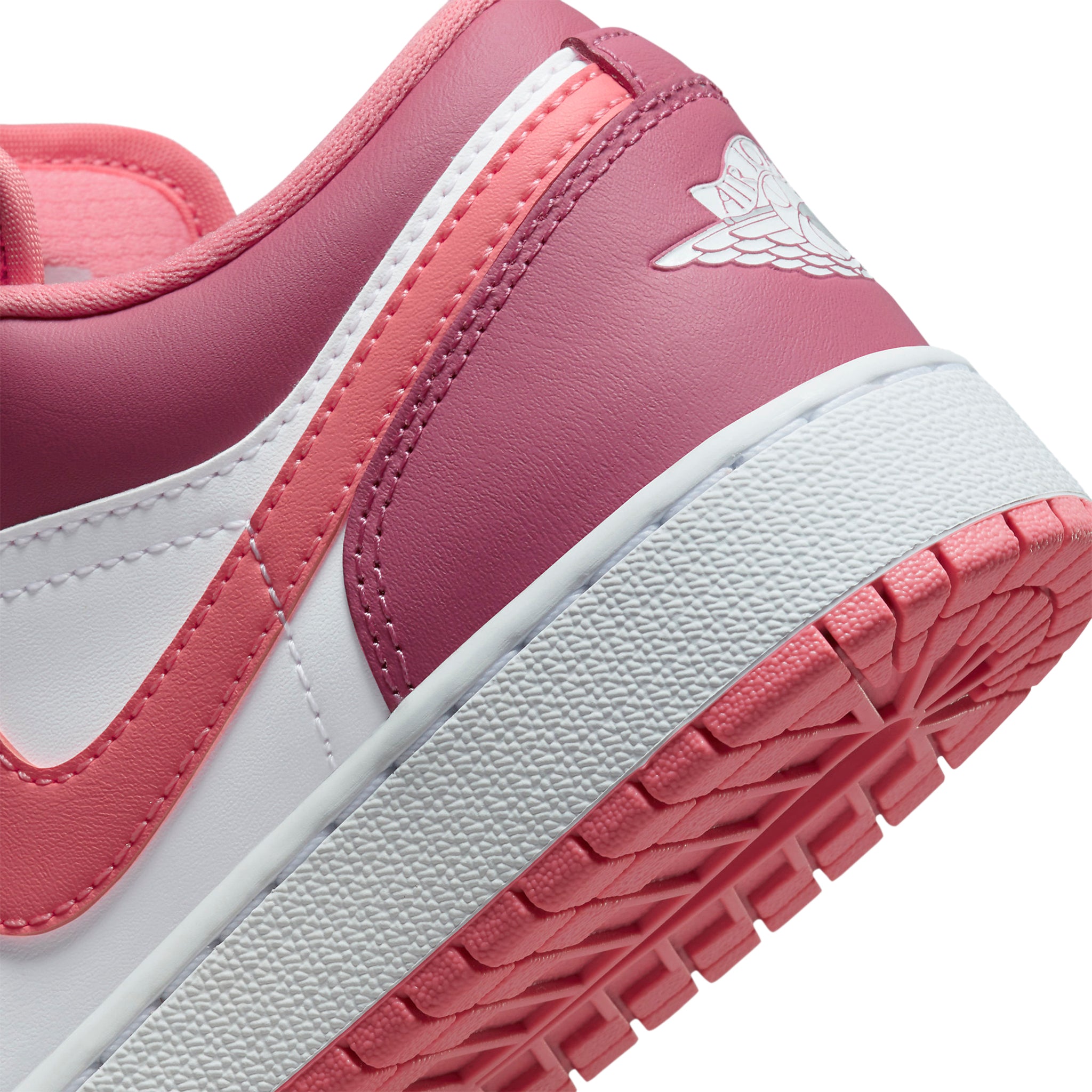 Wings logo view of Air Jordan 1 Low Desert Berry (GS) 553560-616